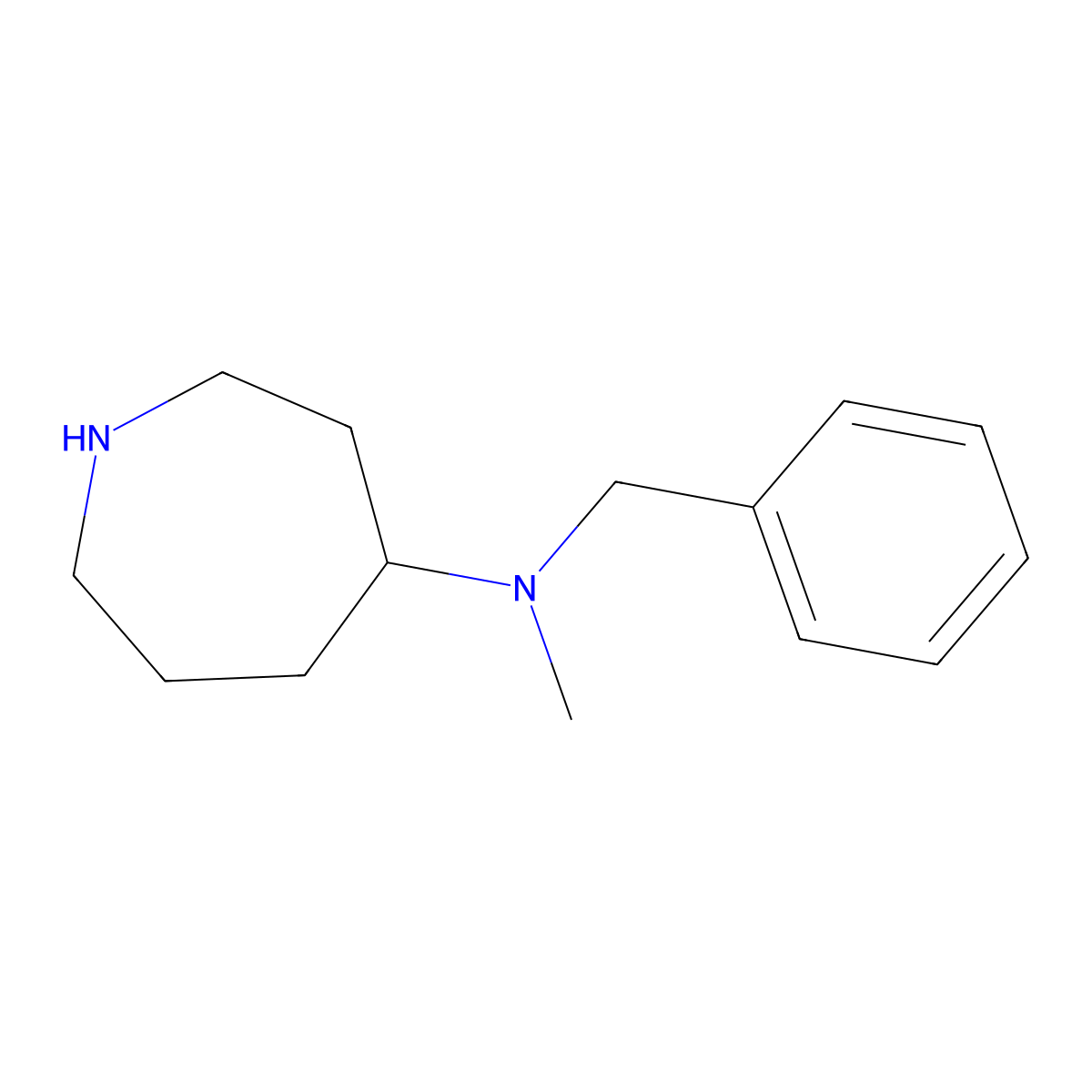 N-benzyl-N-methylazepan-4-amine molecular structure, CAS 1339192-22-1