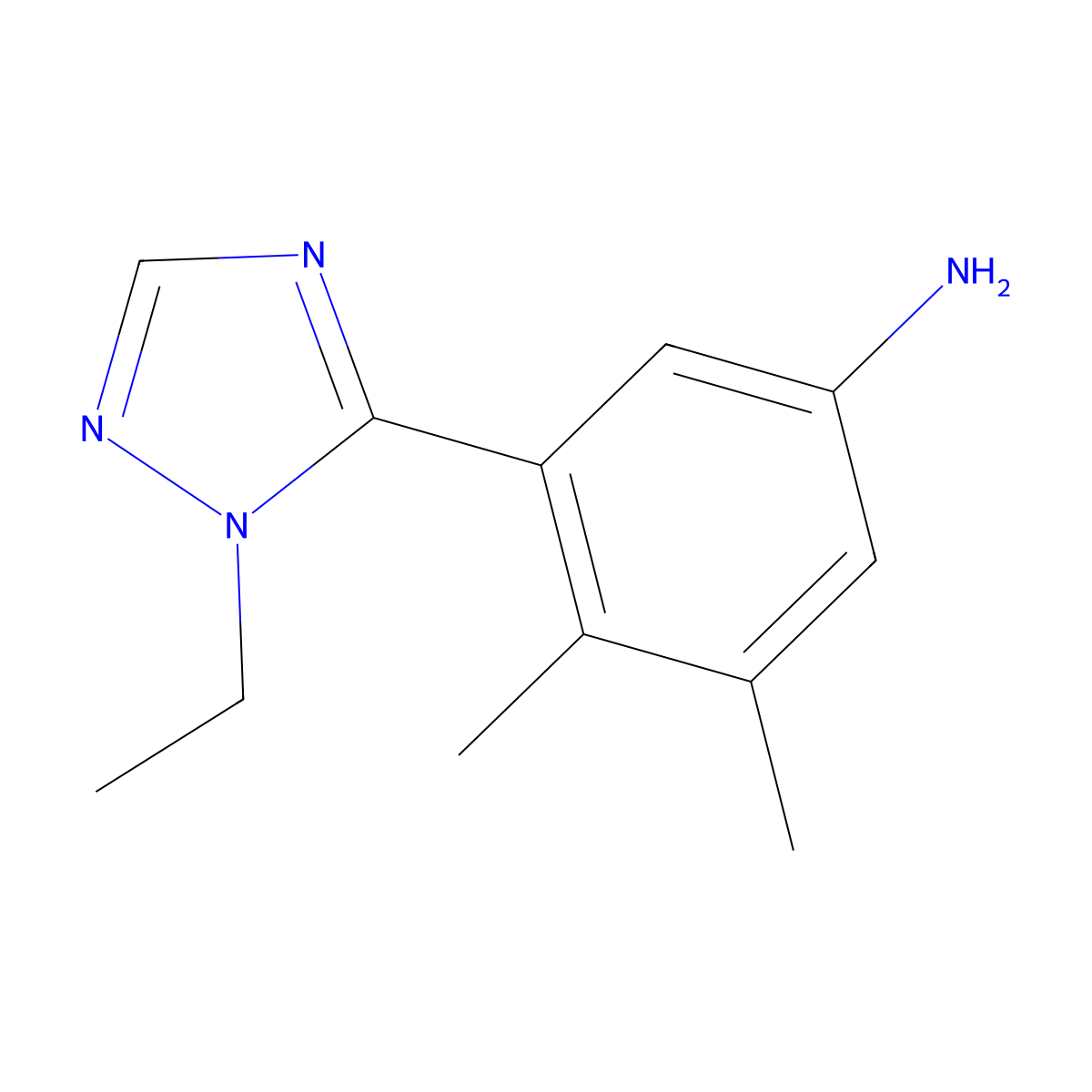 3-(1-Ethyl-1h-1,2,4-triazol-5-yl)-4,5-dimethylaniline molecular structure, CAS 1339195-62-8