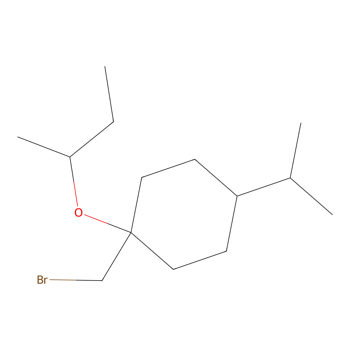 1-(Bromomethyl)-1-(sec-butoxy)-4-isopropylcyclohexane molecular structure, CAS 1339196-01-8