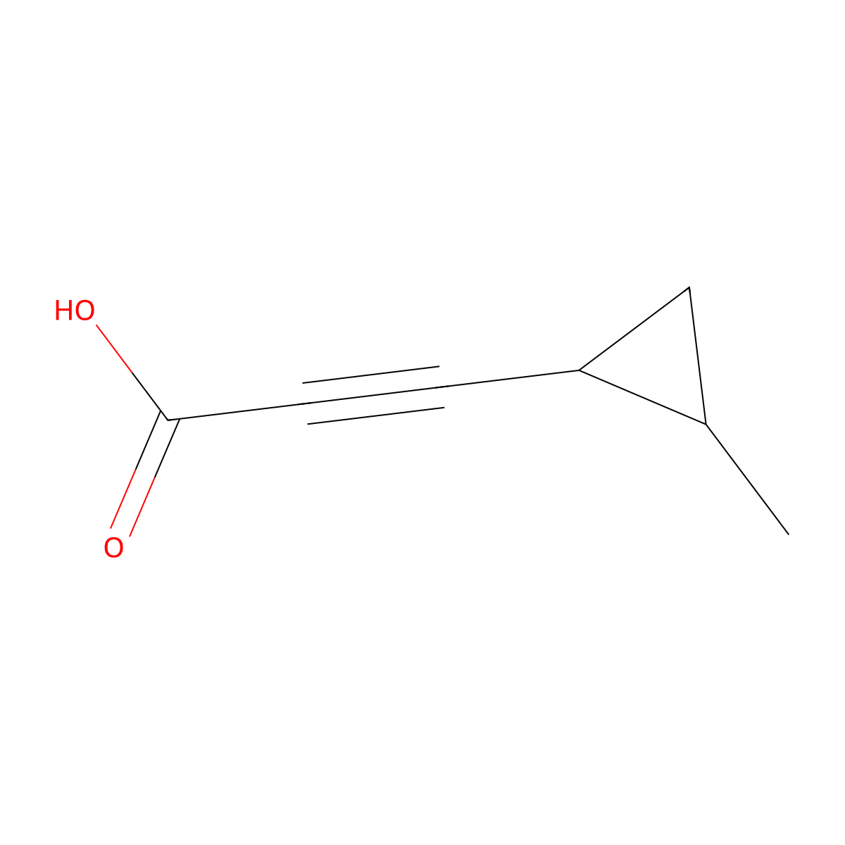 3-(2-Methylcyclopropyl)prop-2-ynoic acid molecular structure, CAS 1339199-79-9