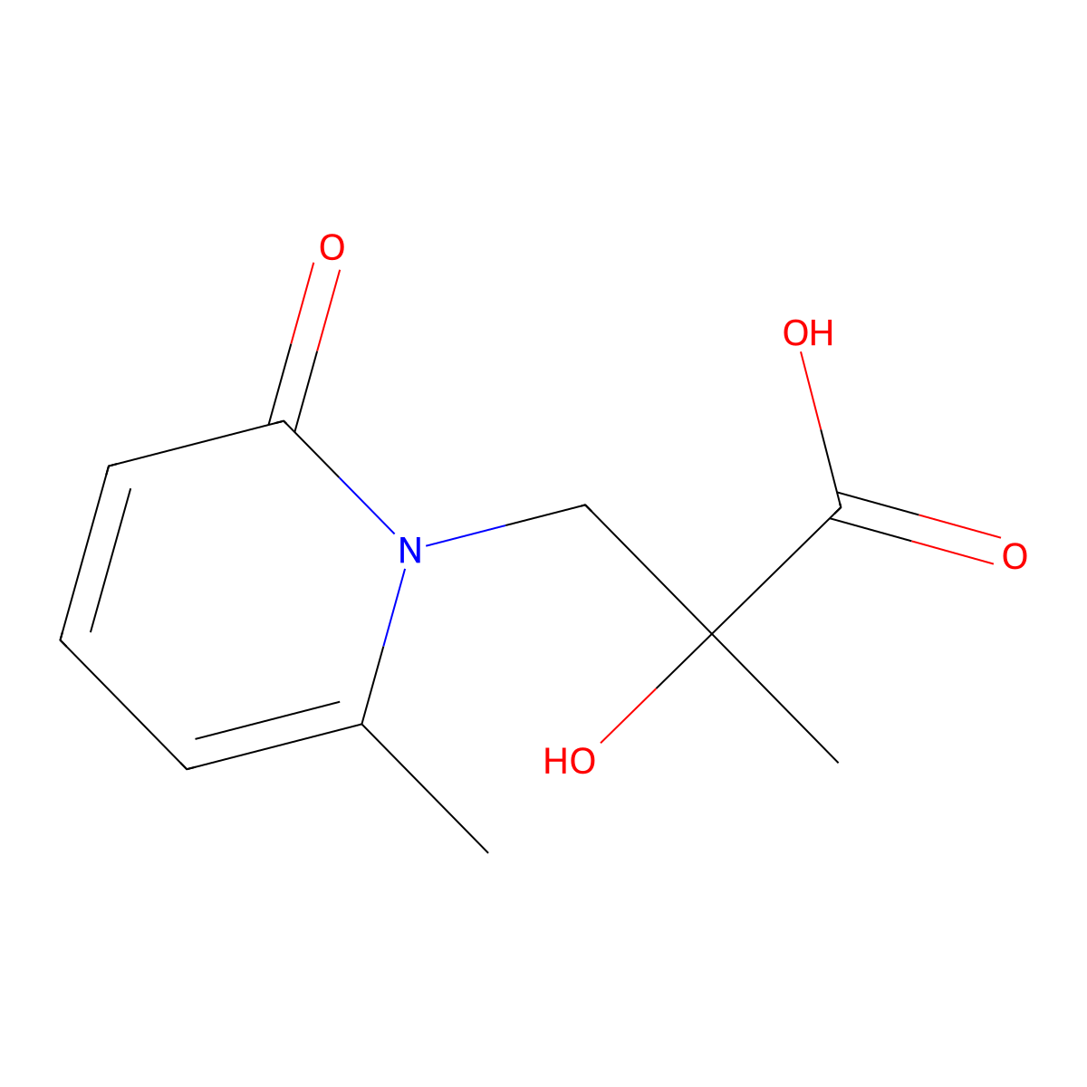 2-Hydroxy-2-methyl-3-(6-methyl-2-oxo-1,2-dihydropyridin-1-yl)propanoic acid molecular structure, CAS 1339200-28-0