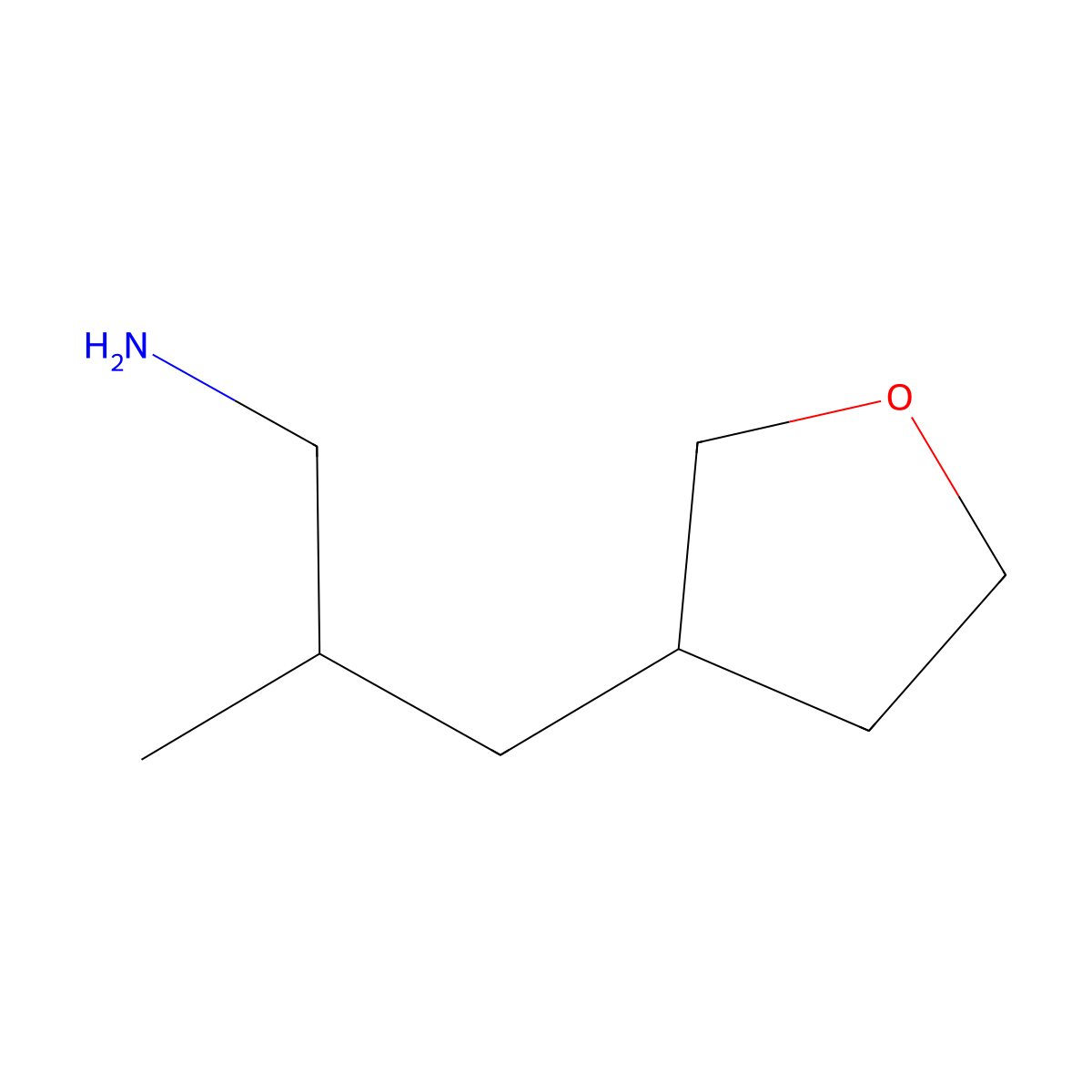 2-Methyl-3-(tetrahydrofuran-3-yl)propan-1-amine molecular structure, CAS 1339201-50-1