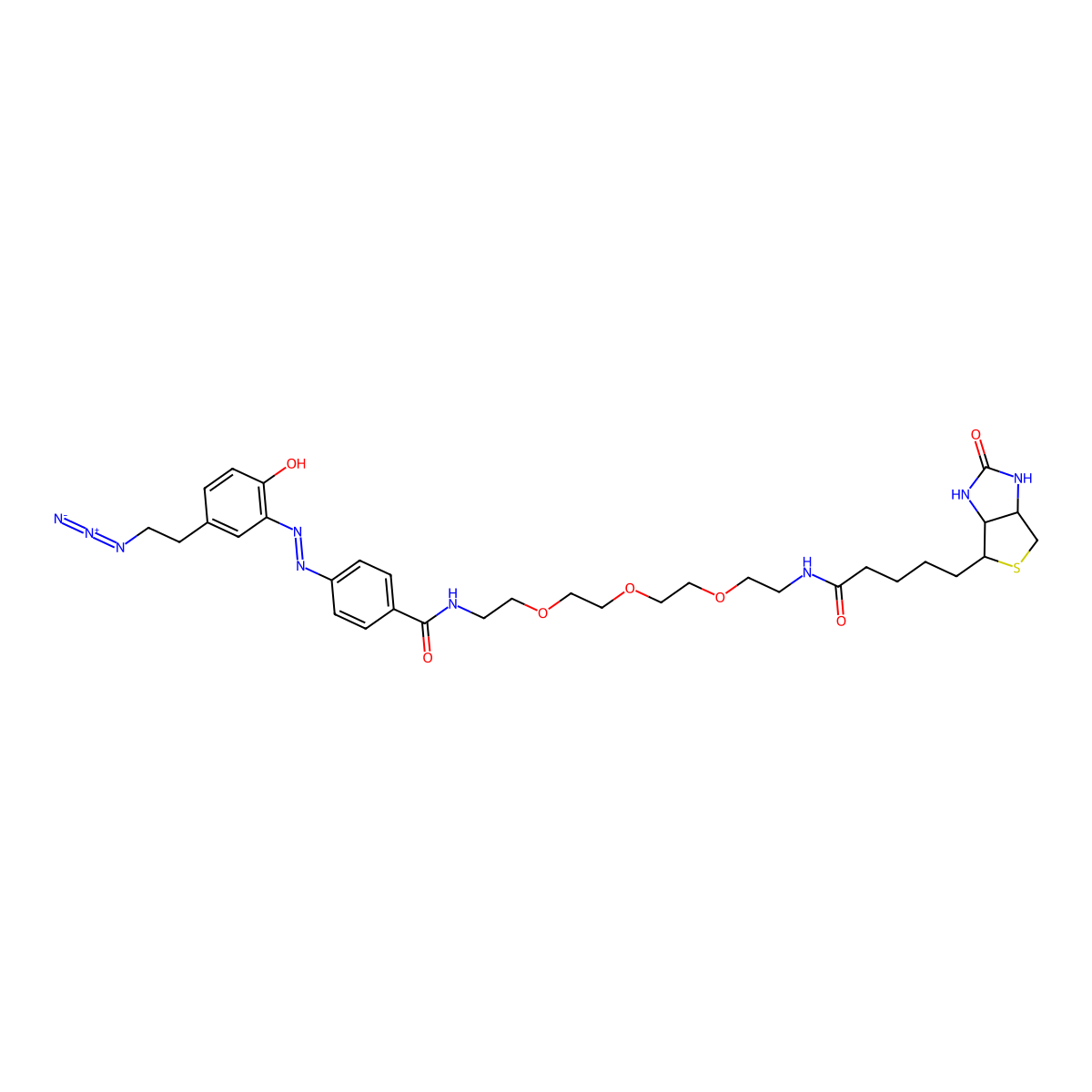 Diazo Biotin-PEG3-Azide molecular structure, CAS 1339202-33-3