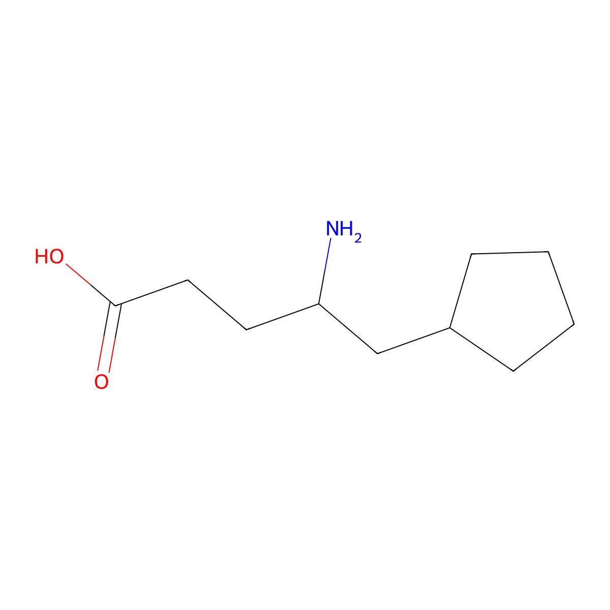 4-Amino-5-cyclopentylpentanoic acid molecular structure, CAS 1339207-78-1