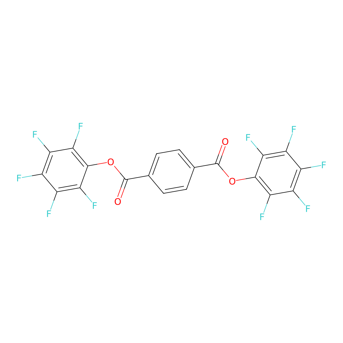 1,4-Dipentafluorophenyl benzene-1,4-dicarboxylate molecular structure, CAS 133921-07-0