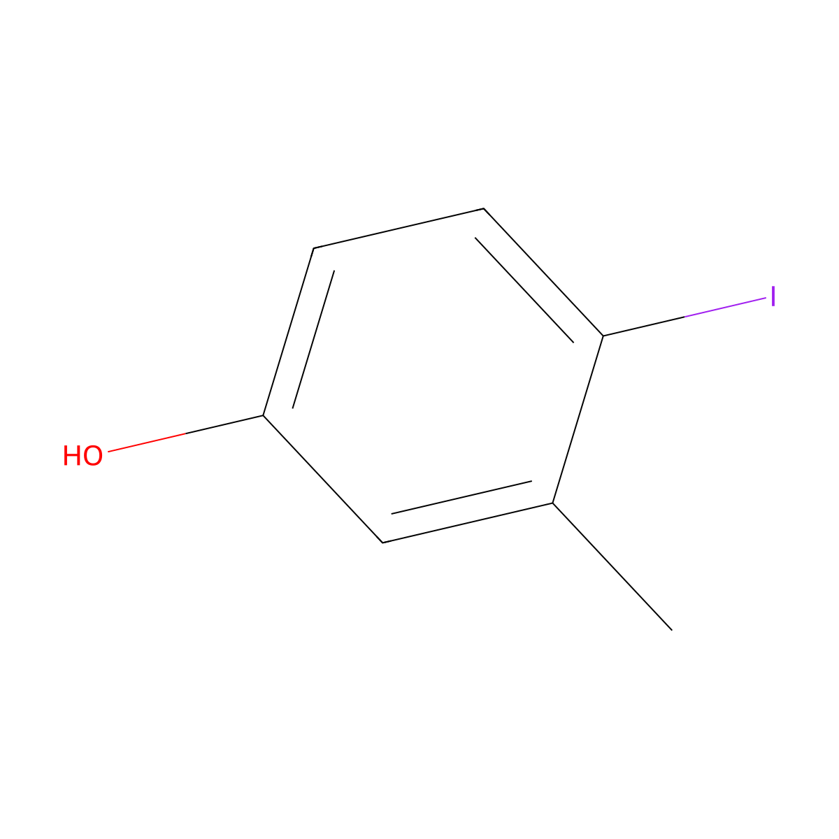 4-Iodo-3-methylphenol molecular structure, CAS 133921-27-4