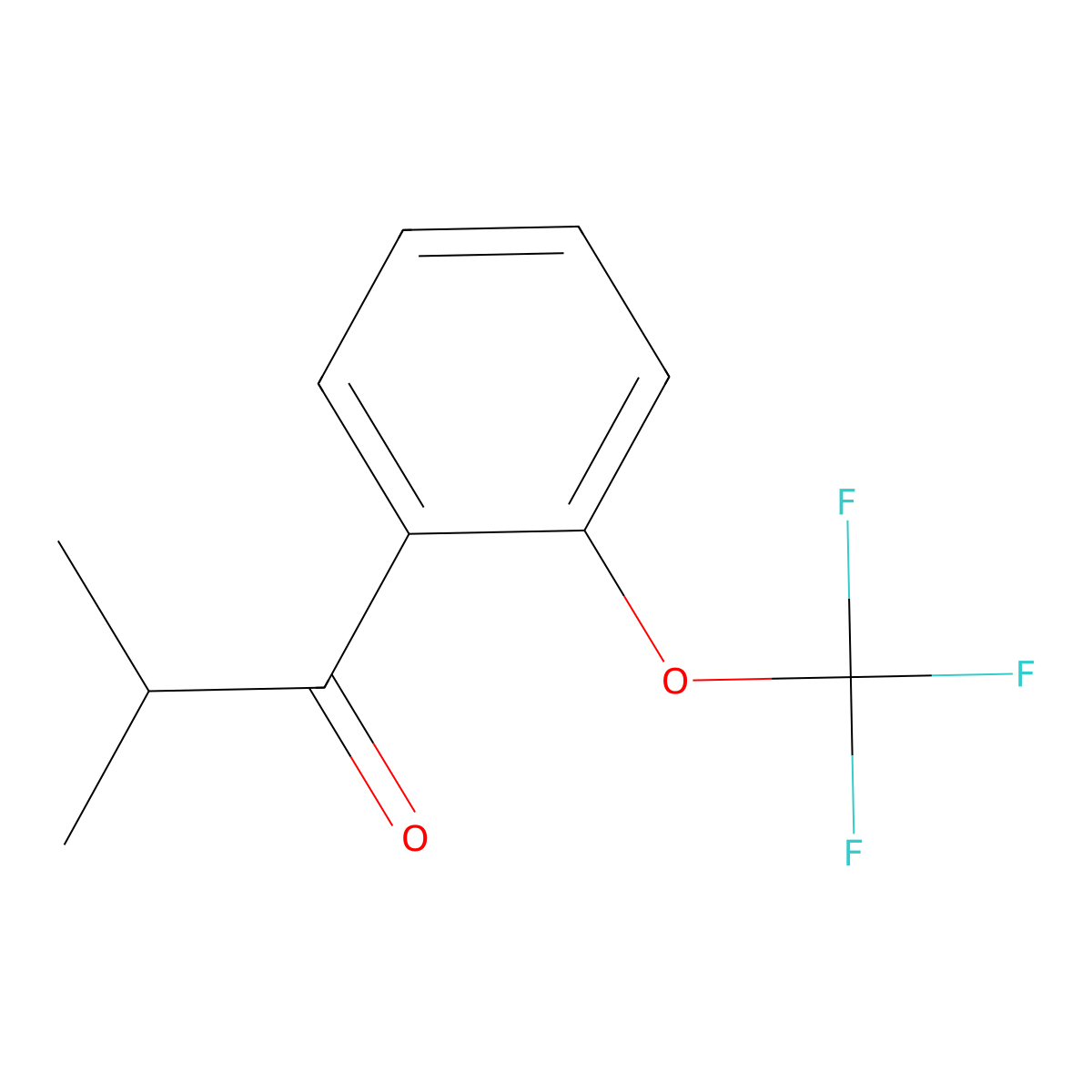 2-Methyl-1-[2-(trifluoromethoxy)phenyl]-1-propanone molecular structure, CAS 1339212-93-9