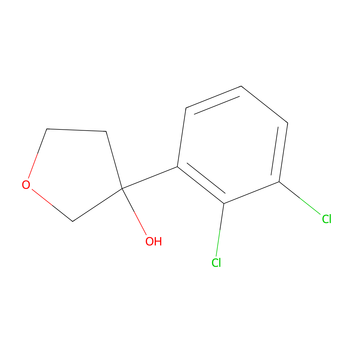 3-(2,3-Dichlorophenyl)tetrahydro-3-furanol molecular structure, CAS 1339216-83-9