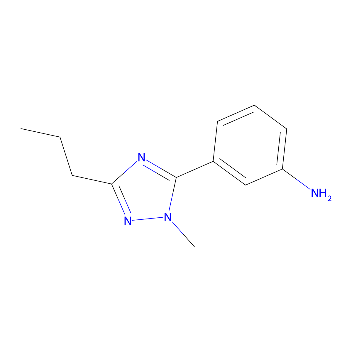 3-(1-Methyl-3-propyl-1h-1,2,4-triazol-5-yl)aniline molecular structure, CAS 1339218-38-0