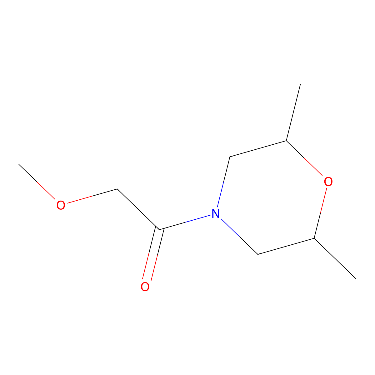 1-(2,6-Dimethylmorpholino)-2-methoxyethanone molecular structure, CAS 1339218-88-0