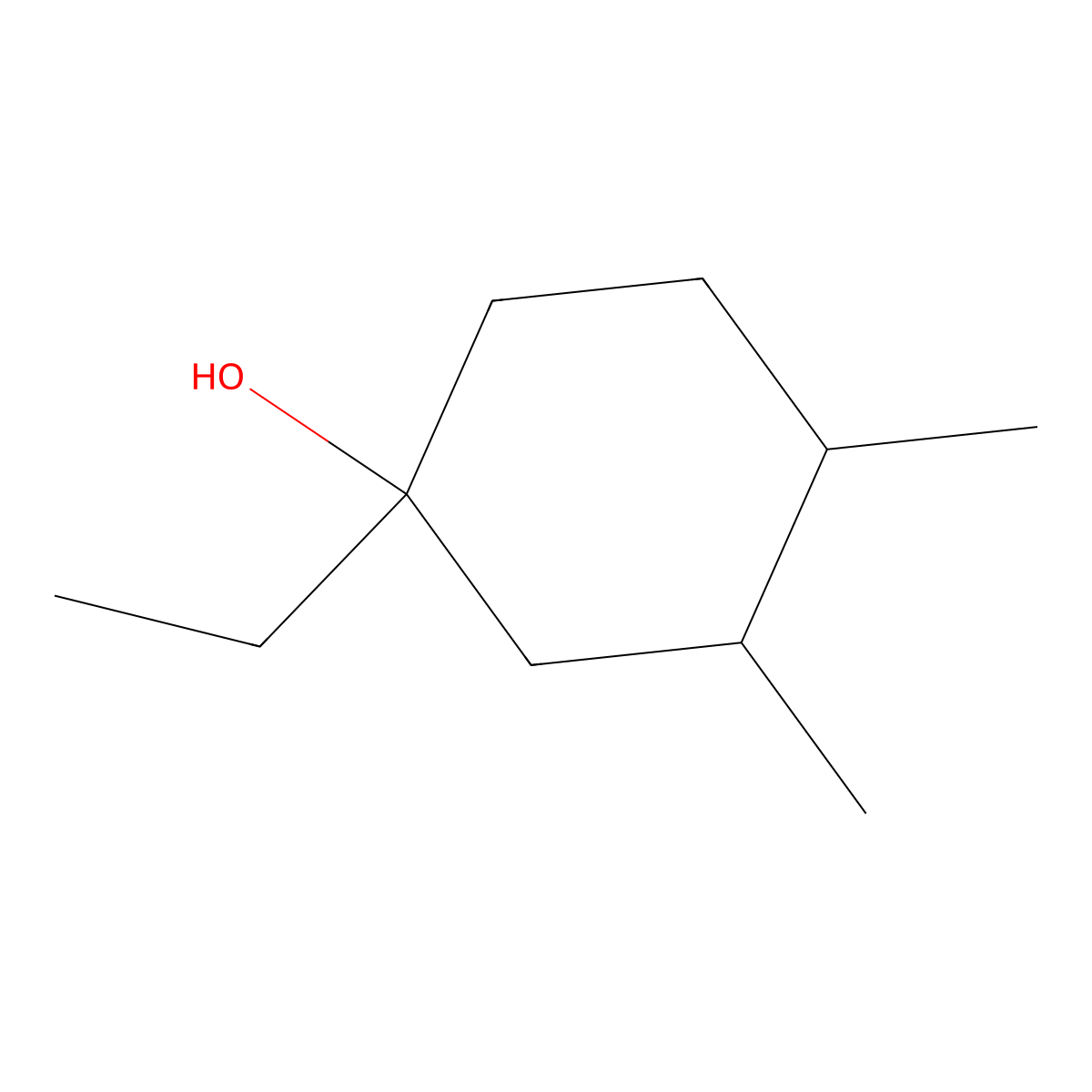 1-Ethyl-3,4-dimethylcyclohexan-1-ol molecular structure, CAS 1339221-09-8