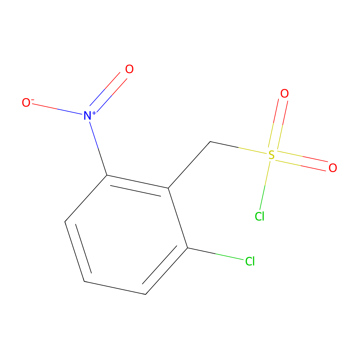 (2-Chloro-6-nitrophenyl)methanesulfonyl chloride molecular structure, CAS 1339221-99-6