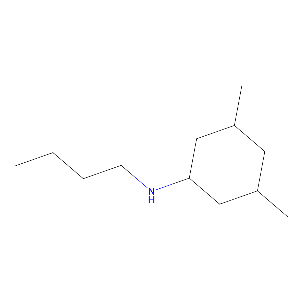 N-butyl-3,5-dimethylcyclohexan-1-amine molecular structure, CAS 1339223-62-9
