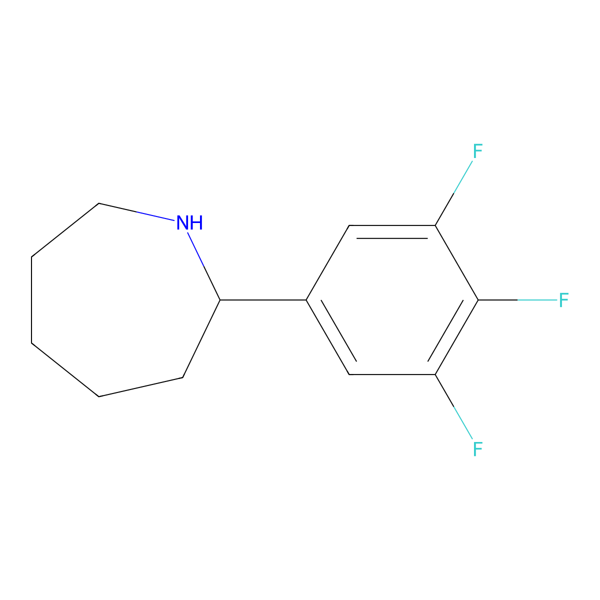 2-(3,4,5-Trifluorophenyl)azepane molecular structure, CAS 1339225-43-2