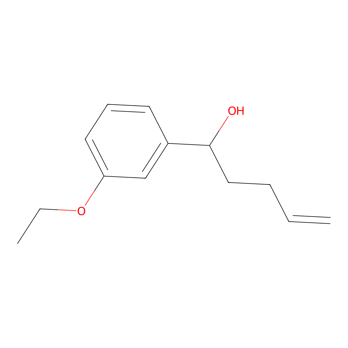 1-(3-Ethoxyphenyl)pent-4-en-1-ol molecular structure, CAS 1339225-98-7