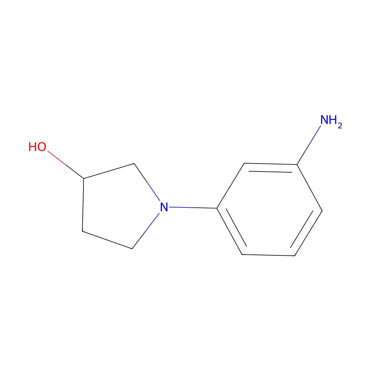 1-(3-Aminophenyl)pyrrolidin-3-ol molecular structure, CAS 1339227-86-9
