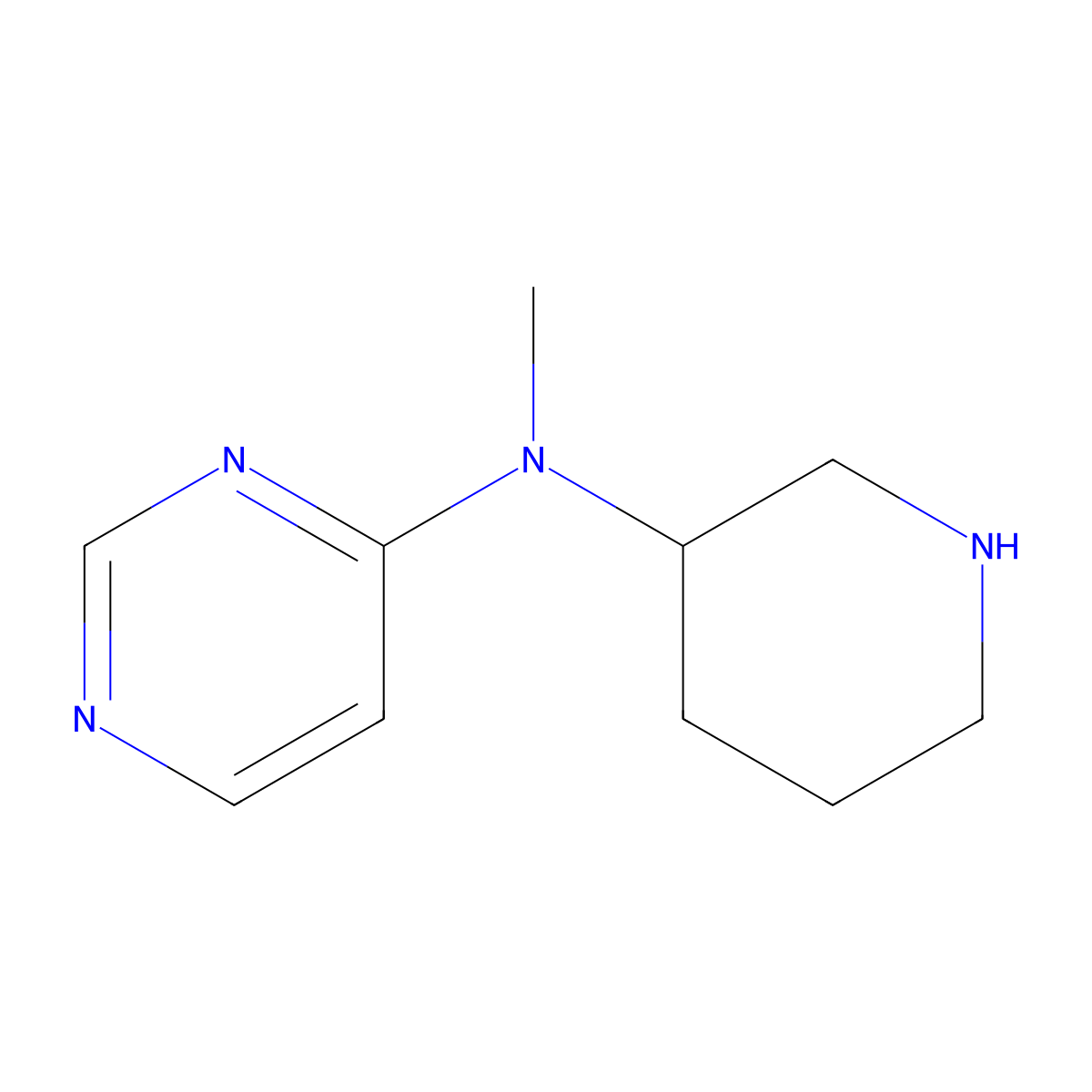N-methyl-N-(piperidin-3-yl)pyrimidin-4-amine molecular structure, CAS 1339228-95-3
