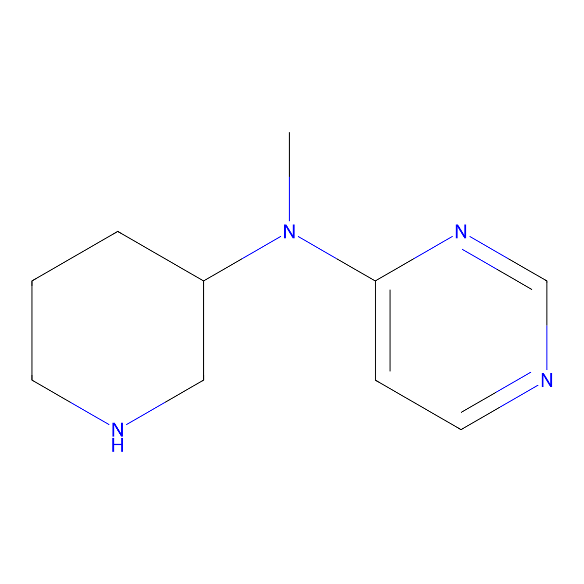 N-methyl-N-(piperidin-3-yl)pyrimidin-4-amine molecular structure, CAS 1339228-95-3