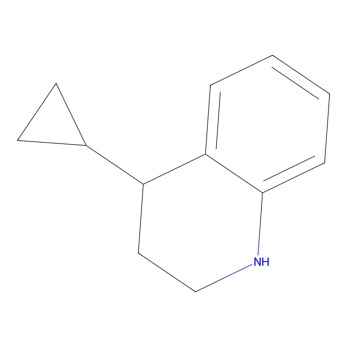 4-Cyclopropyl-1,2,3,4-tetrahydroquinoline molecular structure, CAS 1339230-96-4