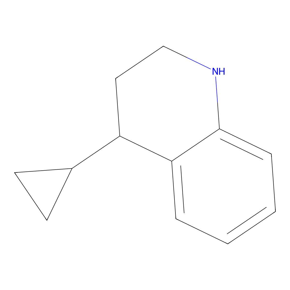 4-Cyclopropyl-1,2,3,4-tetrahydroquinoline molecular structure, CAS 1339230-96-4