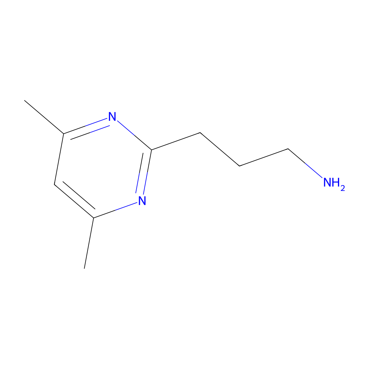 3-(4,6-Dimethylpyrimidin-2-yl)propan-1-amine molecular structure, CAS 1339232-97-1