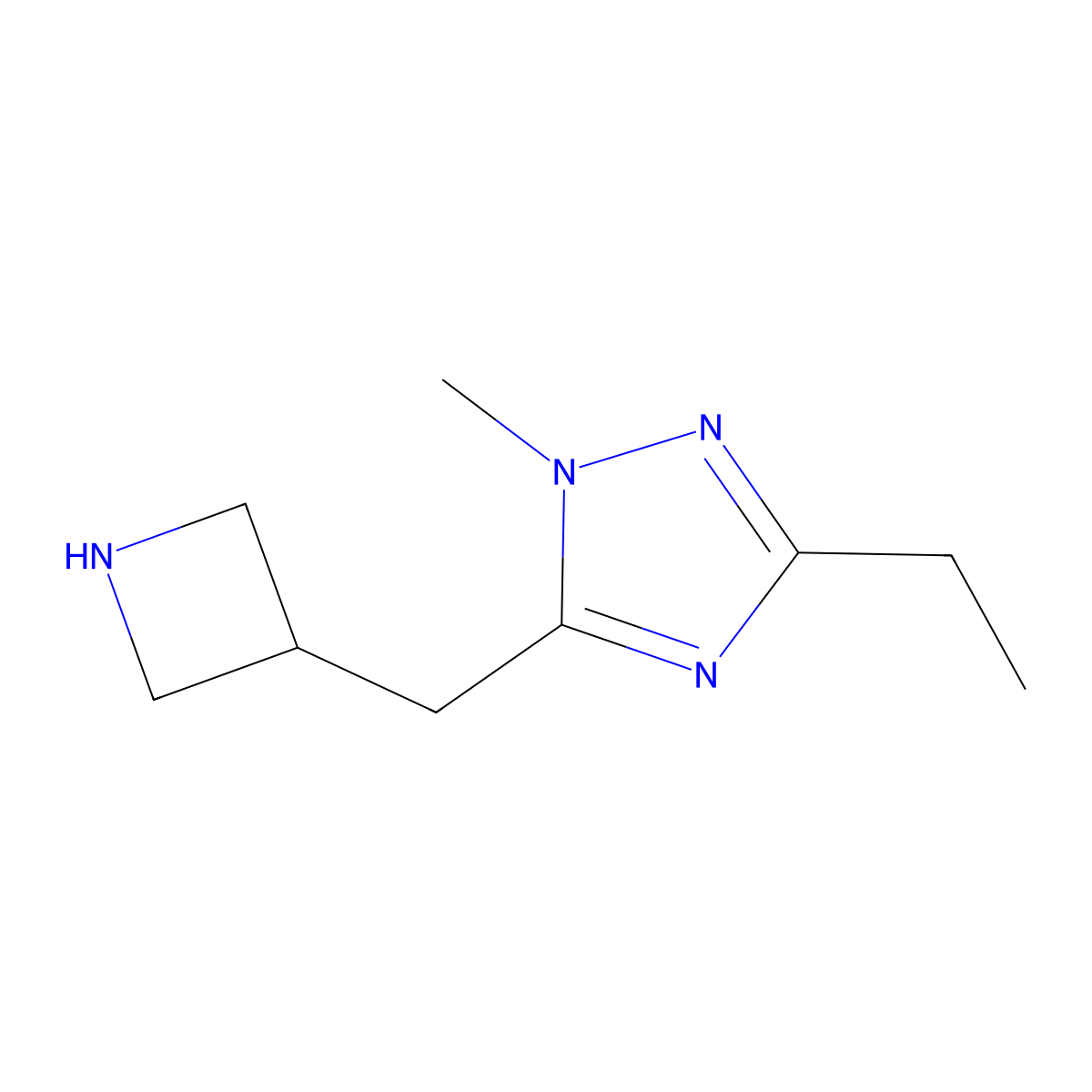 5-(Azetidin-3-ylmethyl)-3-ethyl-1-methyl-1h-1,2,4-triazole molecular structure, CAS 1339235-81-2