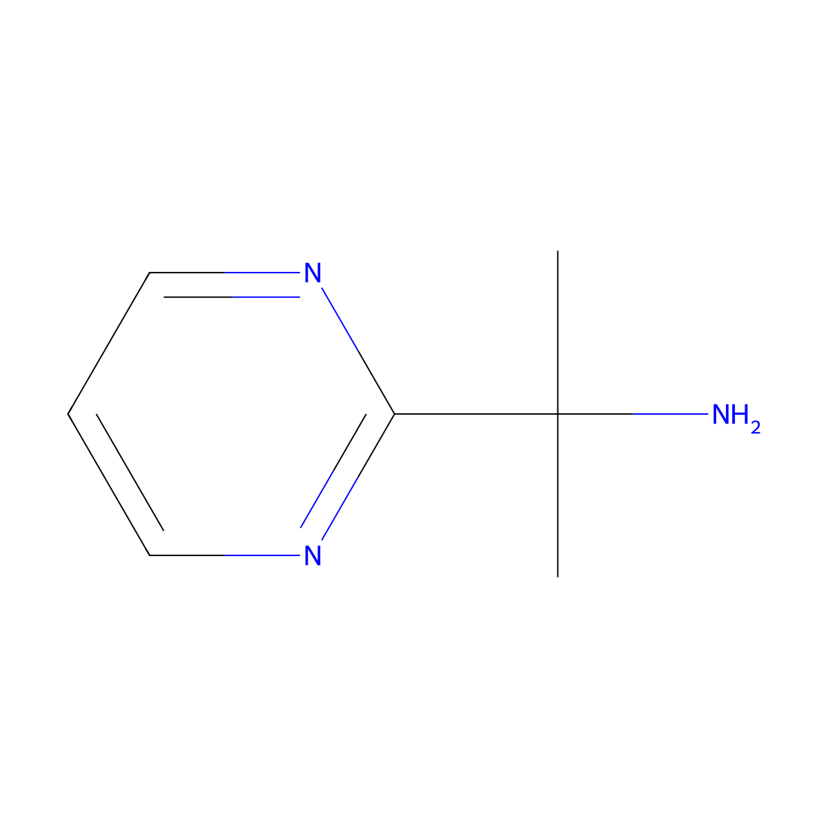 2-(Pyrimidin-2-yl)propan-2-amine molecular structure, CAS 1339236-24-6