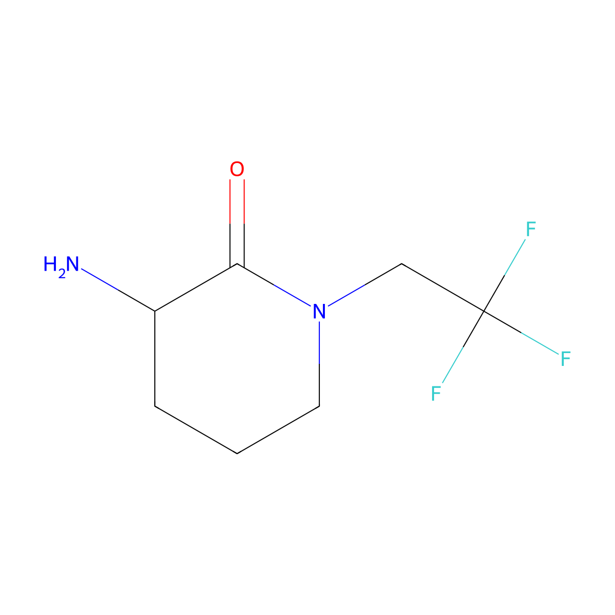 3-Amino-1-(2,2,2-trifluoroethyl)piperidin-2-one molecular structure, CAS 1339242-68-0