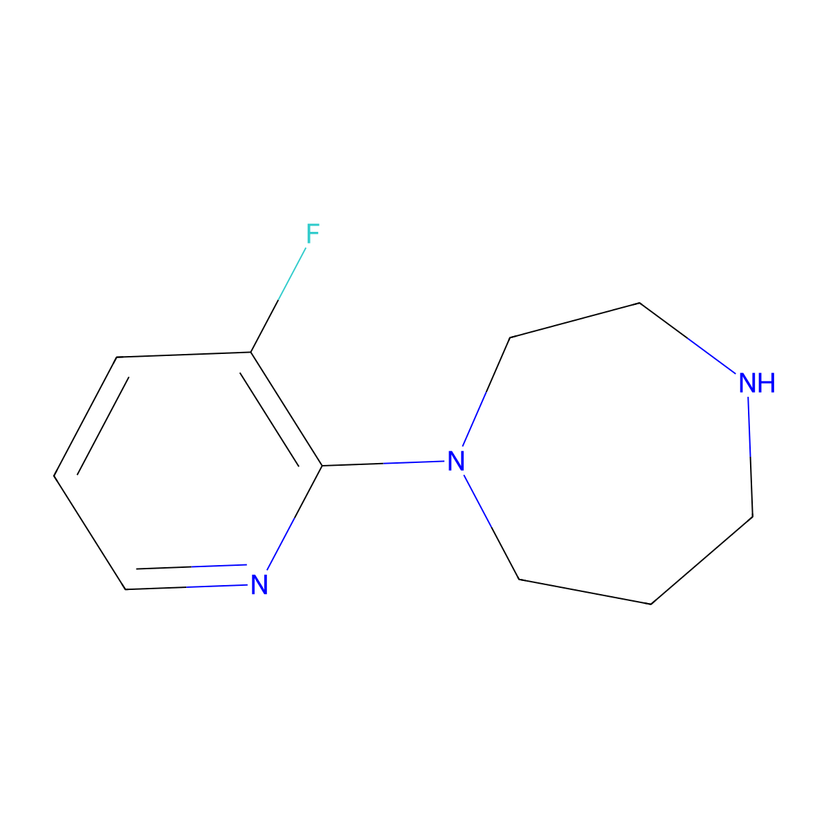 1-(3-Fluoropyridin-2-yl)-1,4-diazepane molecular structure, CAS 1339242-88-4