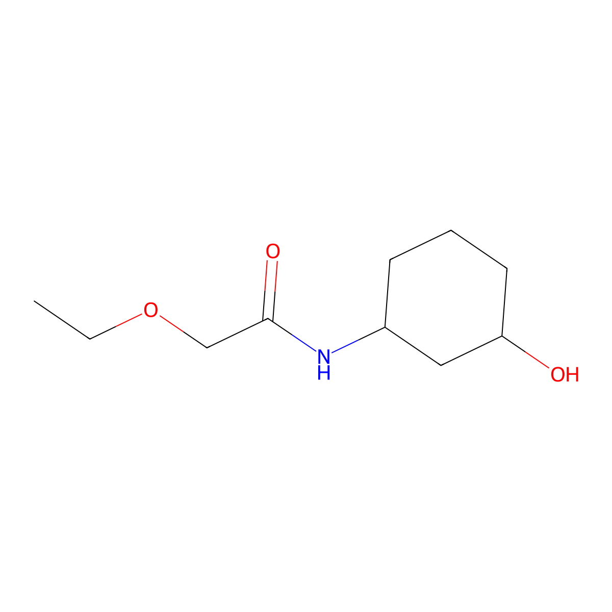 2-ethoxy-N-(3-hydroxycyclohexyl)acetamide molecular structure, CAS 1339243-50-3
