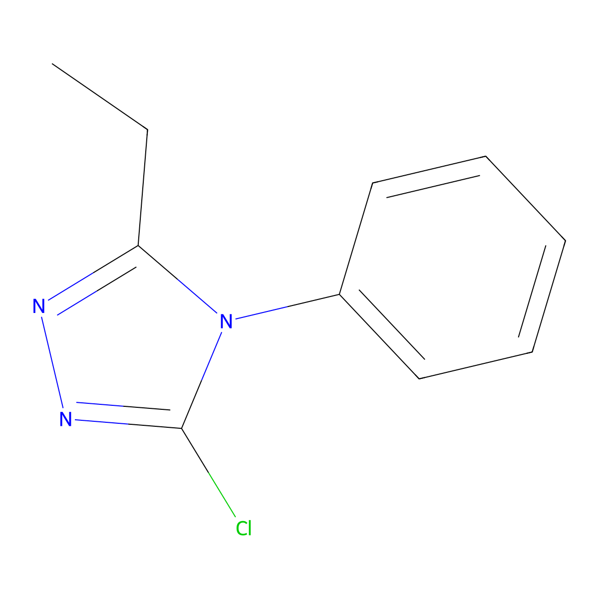 3-chloro-5-ethyl-4-phenyl-4H-1,2,4-triazole molecular structure, CAS 1339244-07-3