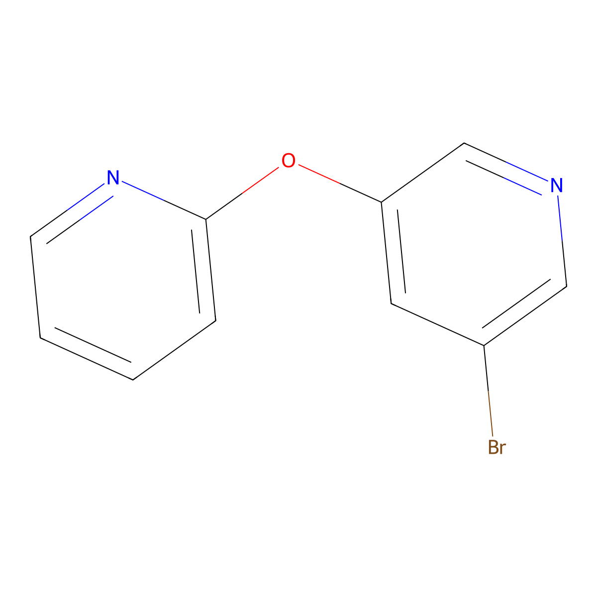 3-Bromo-5-(pyridin-2-yloxy)pyridine molecular structure, CAS 1339249-74-9