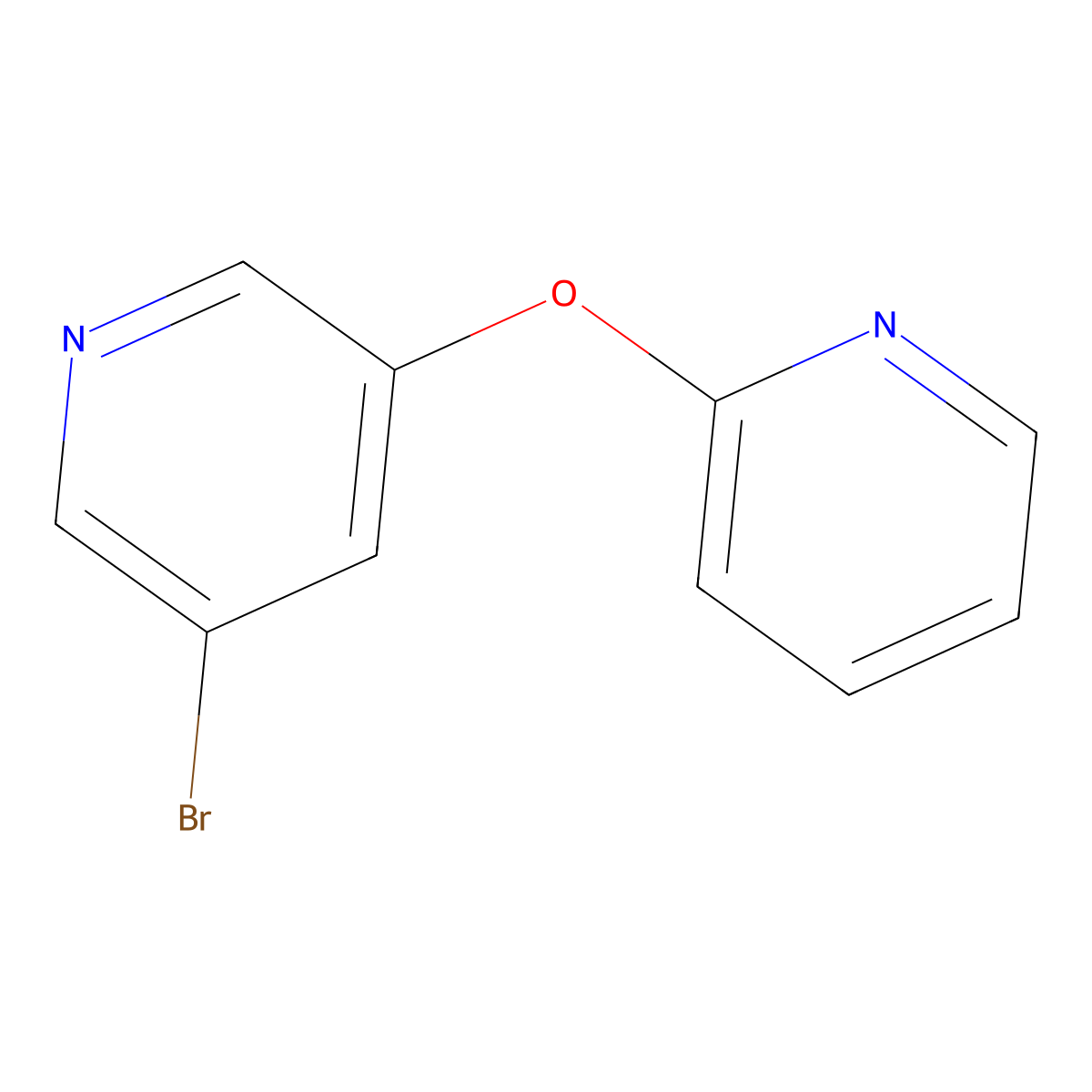 3-Bromo-5-(pyridin-2-yloxy)pyridine molecular structure, CAS 1339249-74-9
