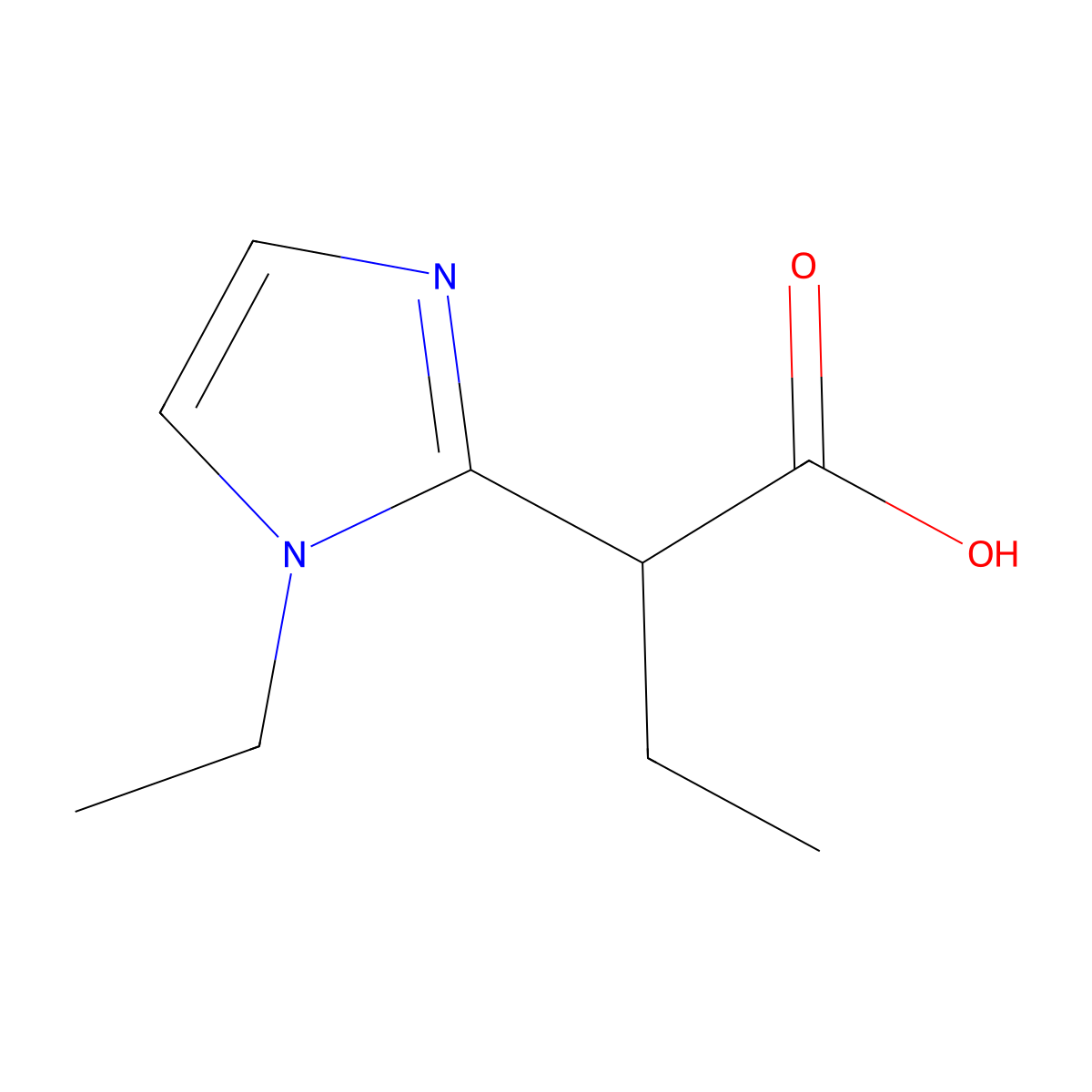 2-(1-Ethyl-1h-imidazol-2-yl)butanoic acid molecular structure, CAS 1339250-75-7