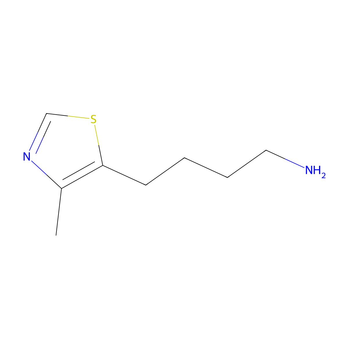 4-(4-Methylthiazol-5-yl)butan-1-amine molecular structure, CAS 1339252-09-3