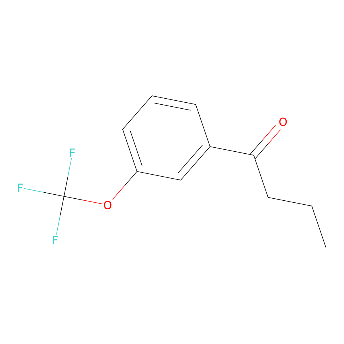 1-(3-Trifluoromethoxy-phenyl)-butan-1-one molecular structure, CAS 1339254-57-7