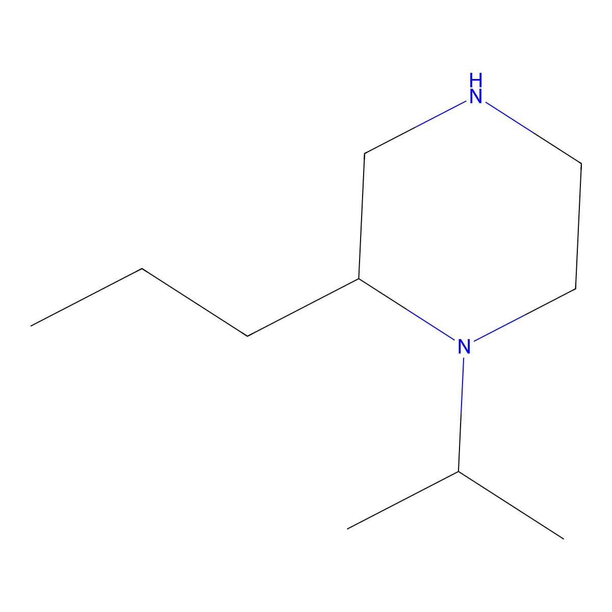 1-(Propan-2-yl)-2-propylpiperazine molecular structure, CAS 1339255-02-5