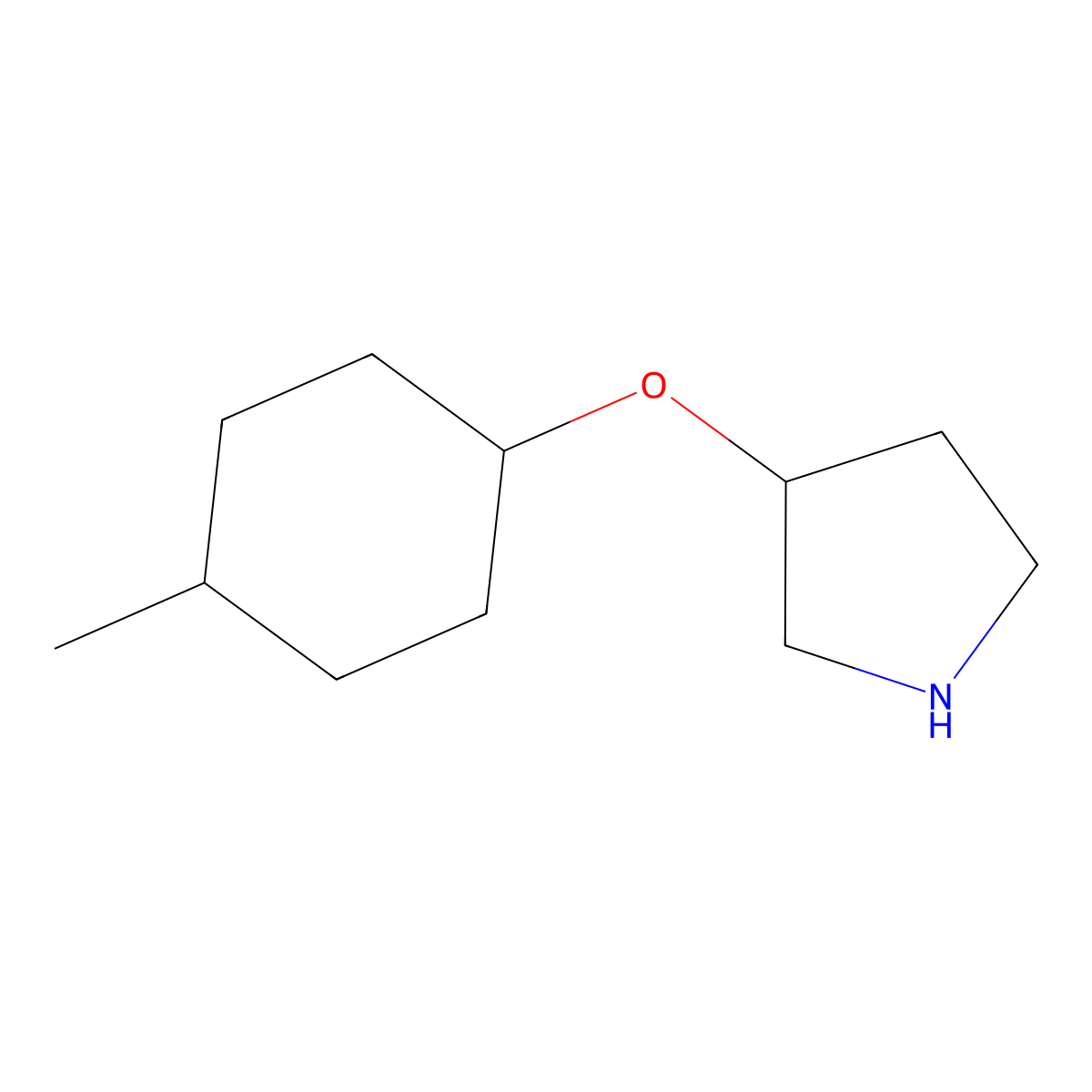 3-[(4-Methylcyclohexyl)oxy]pyrrolidine molecular structure, CAS 1339255-05-8