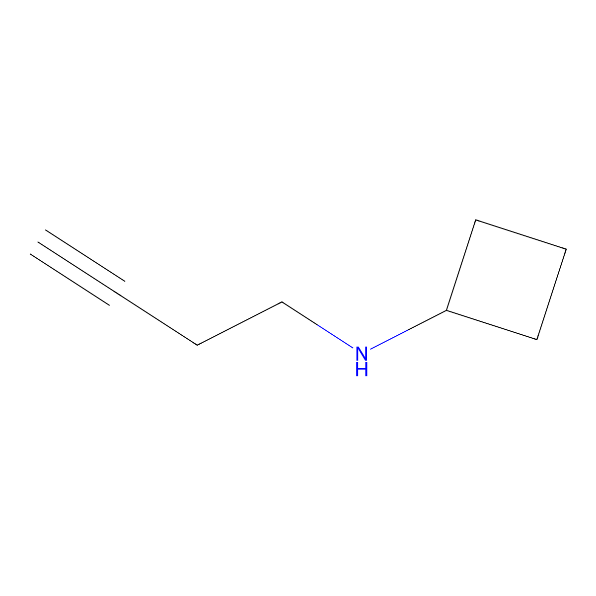 n-(But-3-yn-1-yl)cyclobutanamine molecular structure, CAS 1339255-35-4