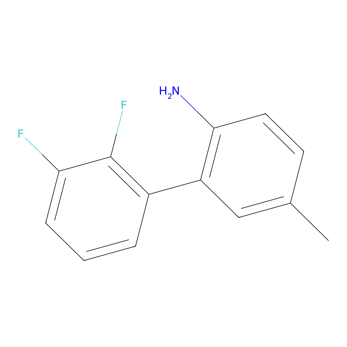 2',3'-Difluoro-5-methyl-[1,1'-biphenyl]-2-amine molecular structure, CAS 1339259-08-3