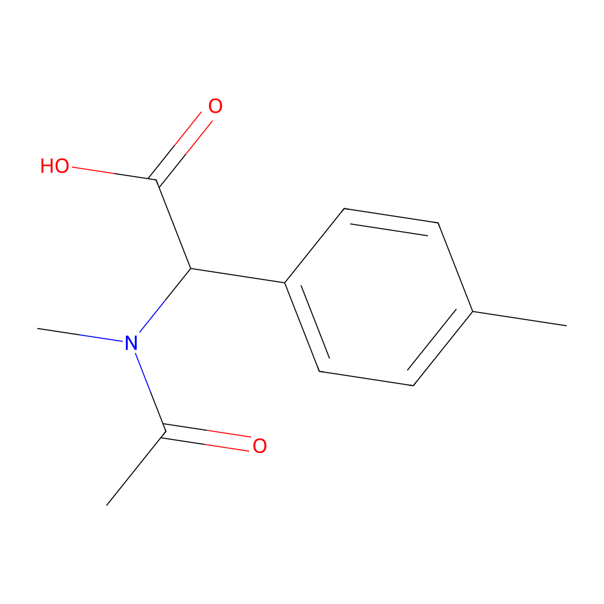 2-(N-methylacetamido)-2-(4-methylphenyl)acetic acid molecular structure, CAS 1339259-62-9
