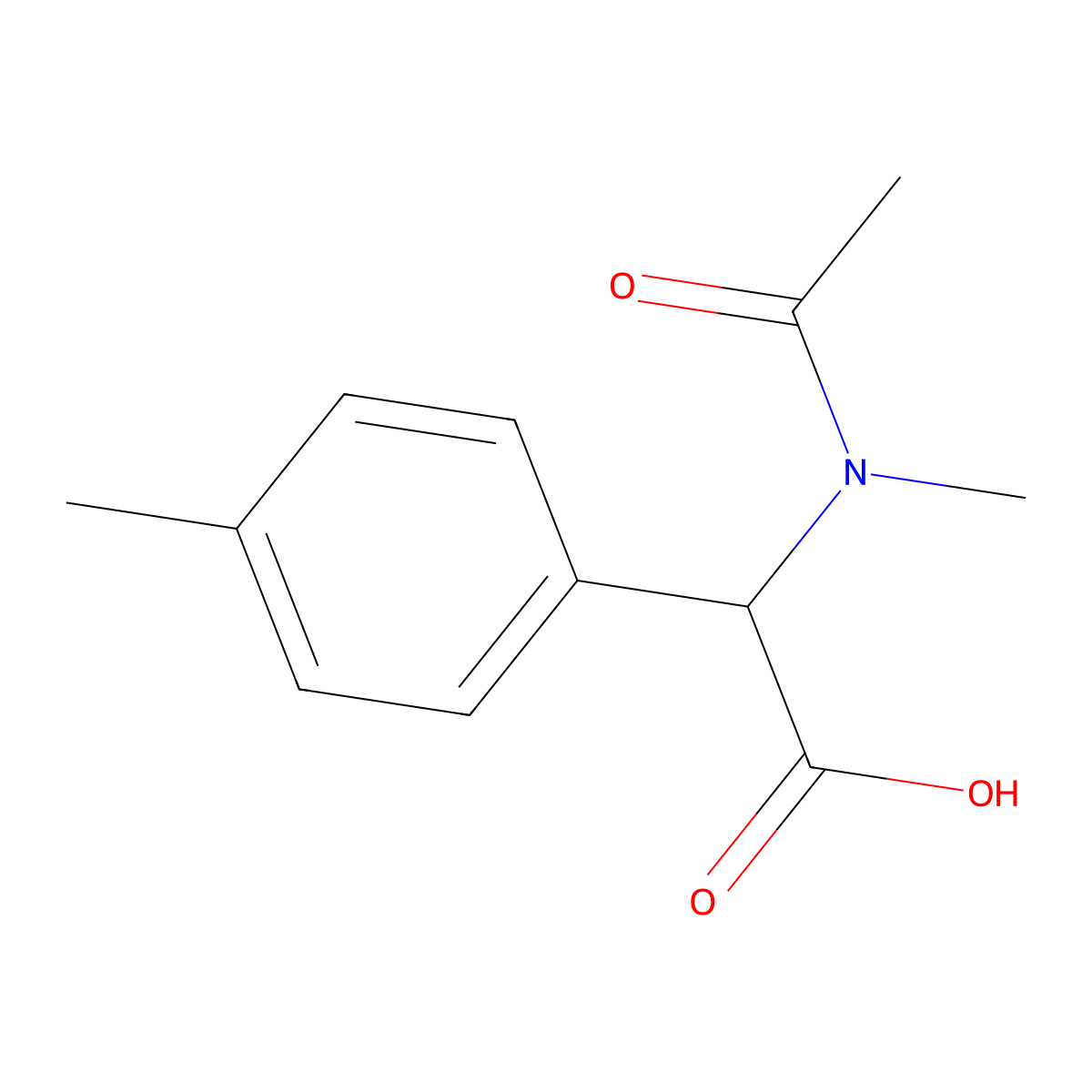 2-(N-methylacetamido)-2-(4-methylphenyl)acetic acid molecular structure, CAS 1339259-62-9