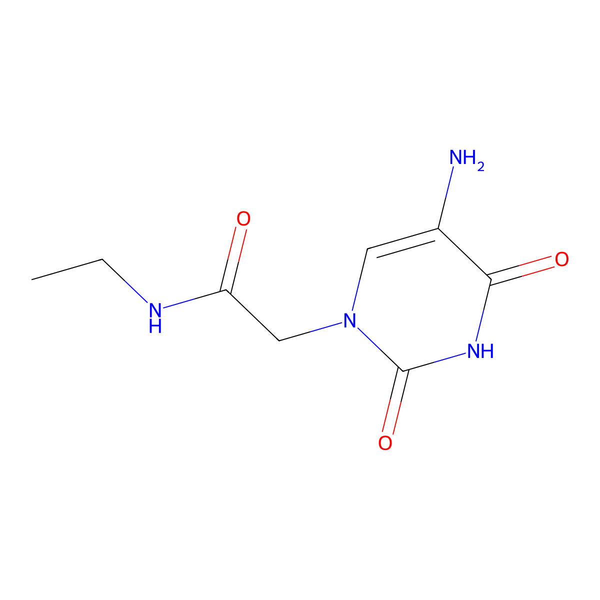 2-(5-Amino-2,4-dioxo-3,4-dihydropyrimidin-1(2h)-yl)-N-ethylacetamide molecular structure, CAS 1339259-68-5
