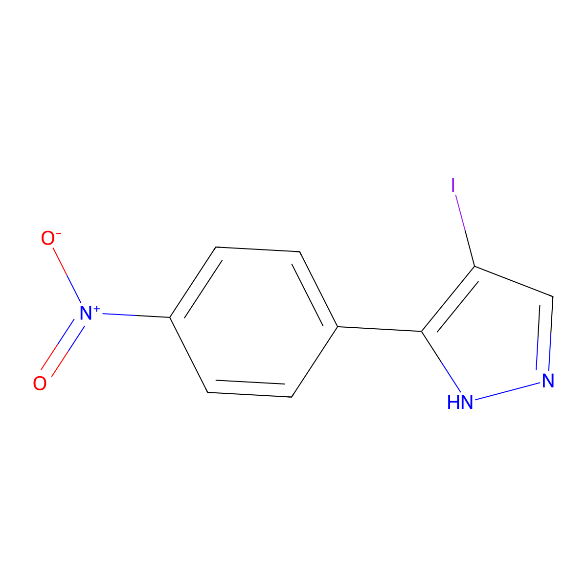 4-Iodo-3-(4-nitrophenyl)-1H-pyrazole molecular structure, CAS 1339261-01-6