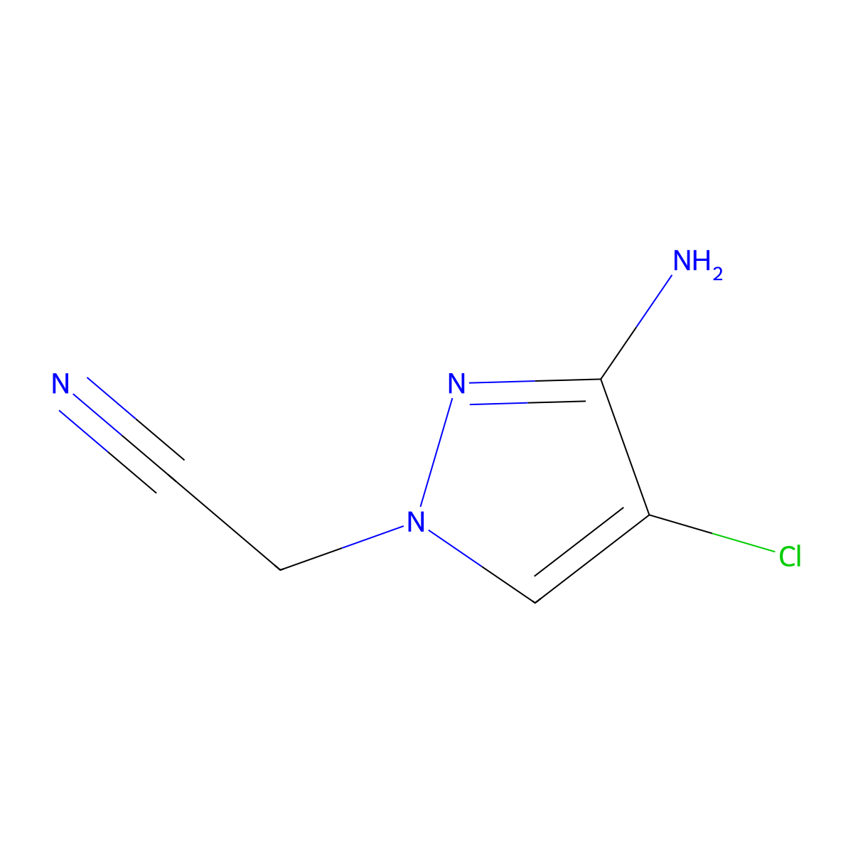 2-(3-Amino-4-chloro-1H-pyrazol-1-YL)acetonitrile molecular structure, CAS 1339261-66-3