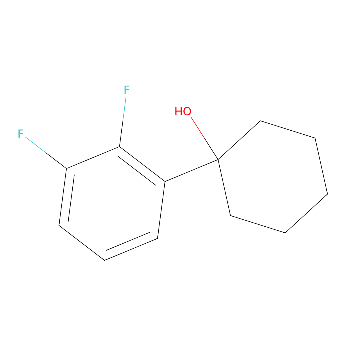1-(2,3-Difluorophenyl)cyclohexanol molecular structure, CAS 1339263-18-1