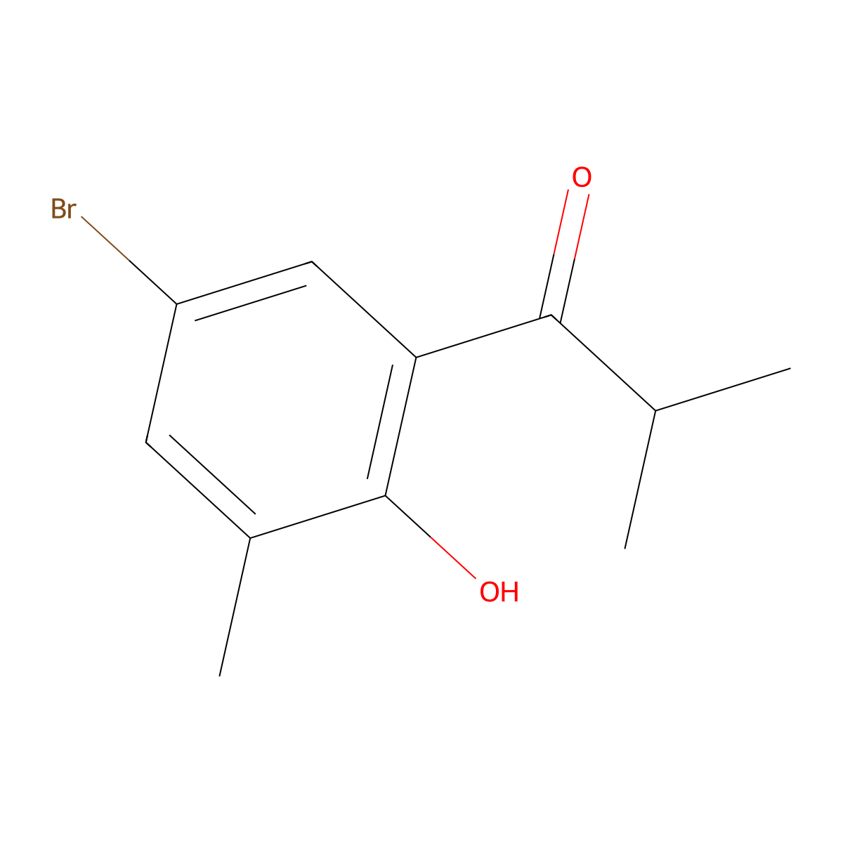 1-(5-Bromo-2-hydroxy-3-methylphenyl)-2-methylpropan-1-one molecular structure, CAS 1339264-87-7