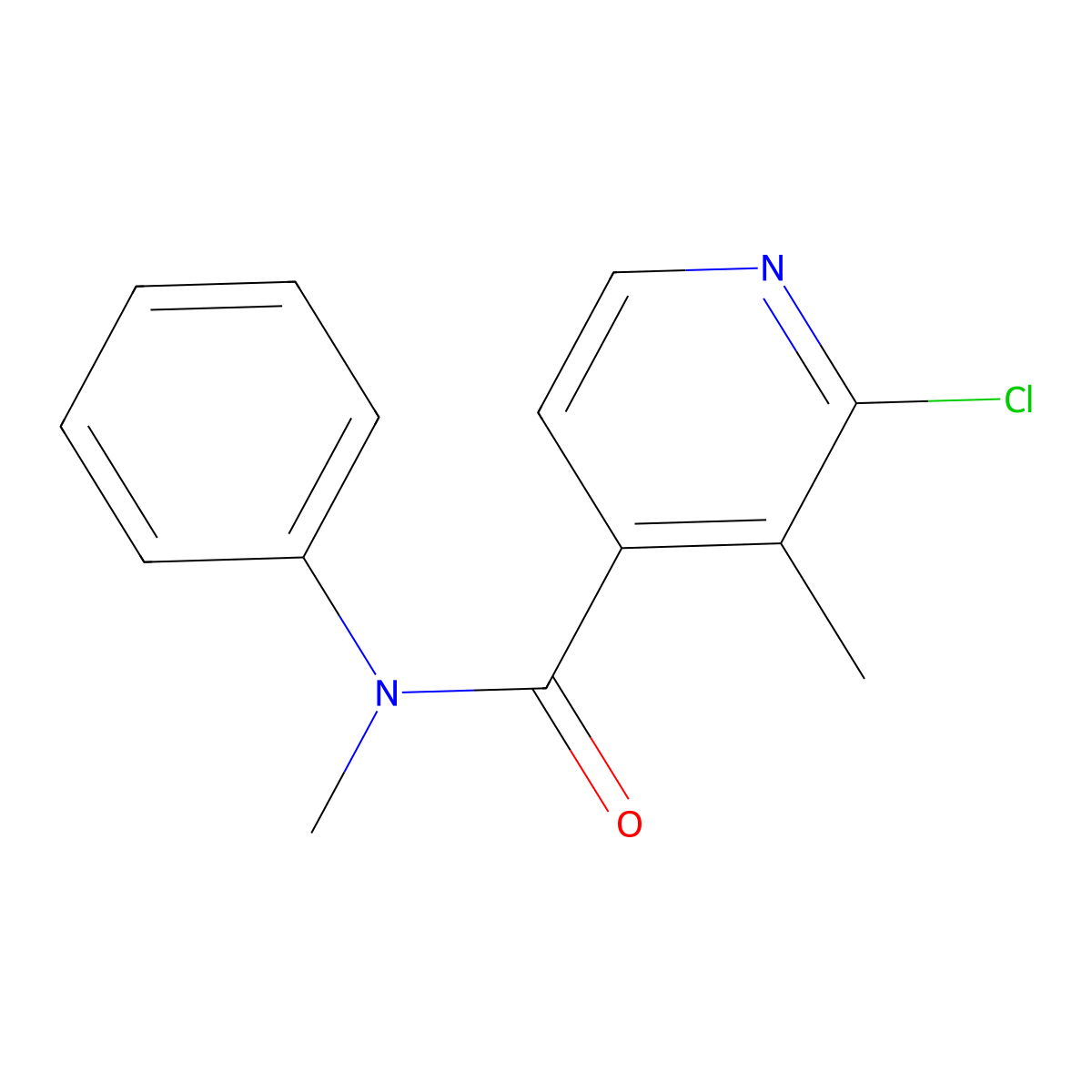 2-Chloro-N,3-dimethyl-N-phenylisonicotinamide molecular structure, CAS 133928-64-0