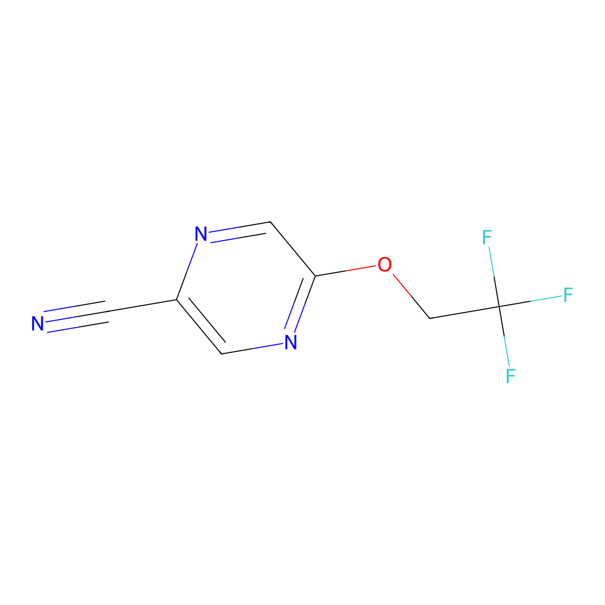 5-(2,2,2-Trifluoroethoxy)pyrazine-2-carbonitrile molecular structure, CAS 1339317-81-5