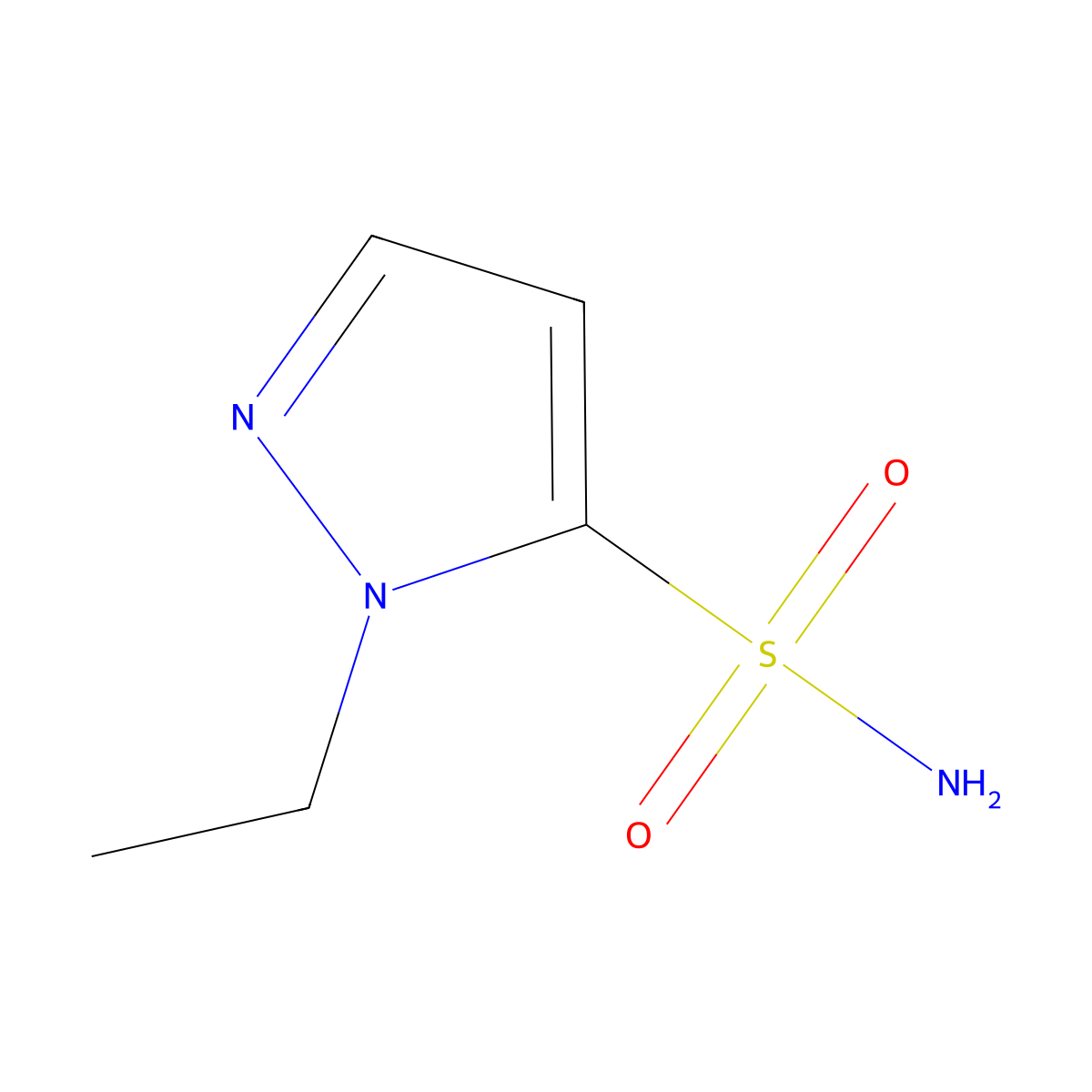 1-ethyl-1H-pyrazole-5-sulfonamide molecular structure, CAS 1339319-92-4